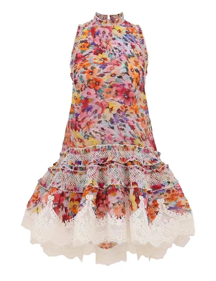Luna Shirred Lantern Dress