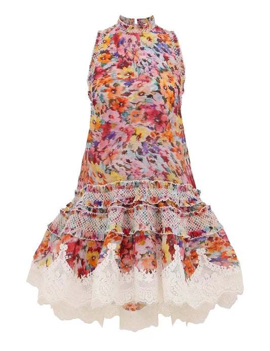 Luna Shirred Lantern Dress