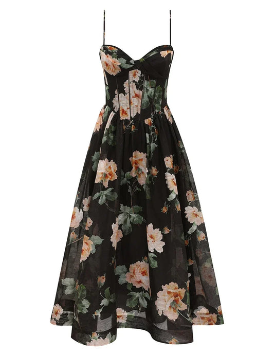 Luna Corset Midi Dress
