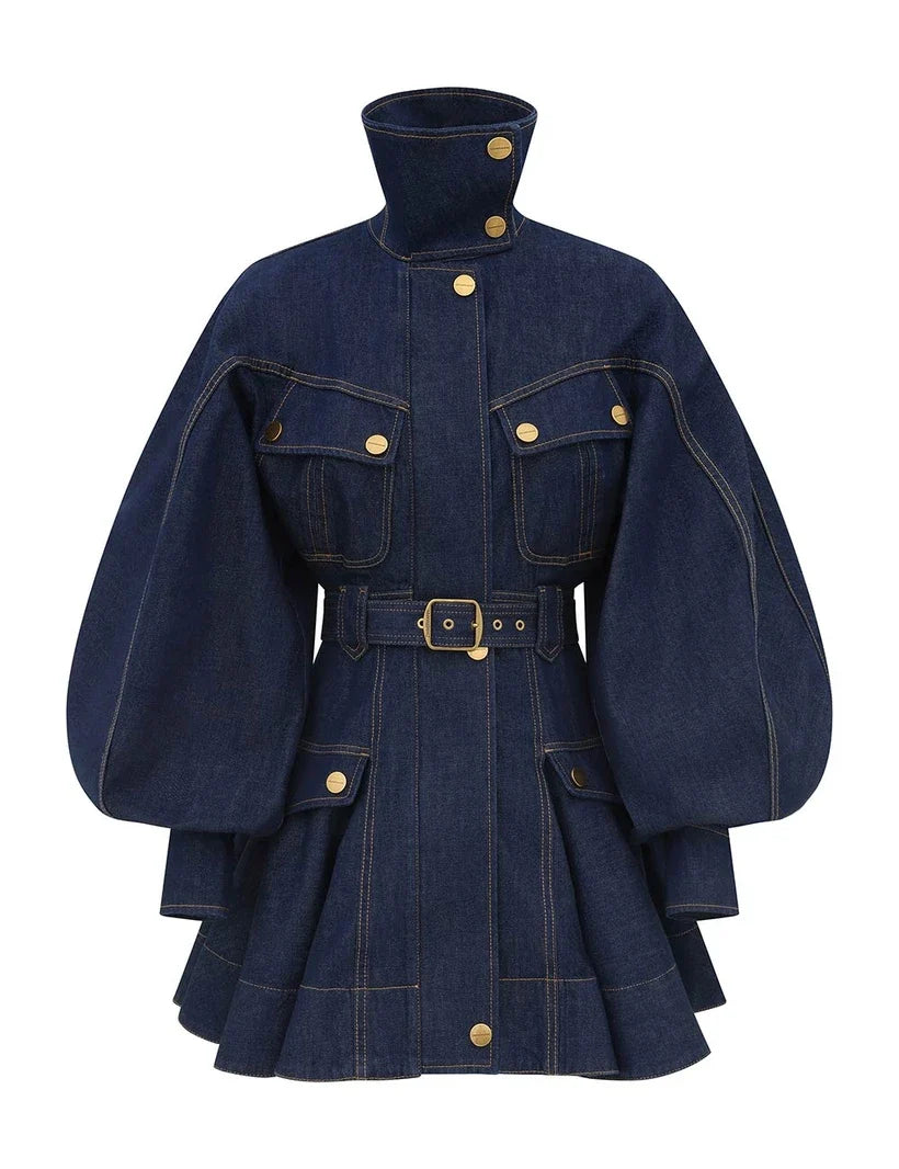 Luna Denim Utility Mini Dress