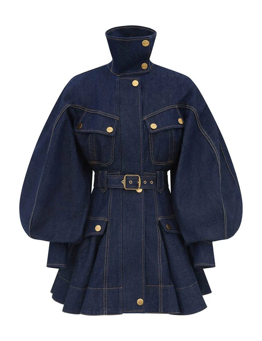 Luna Denim Utility Mini Dress