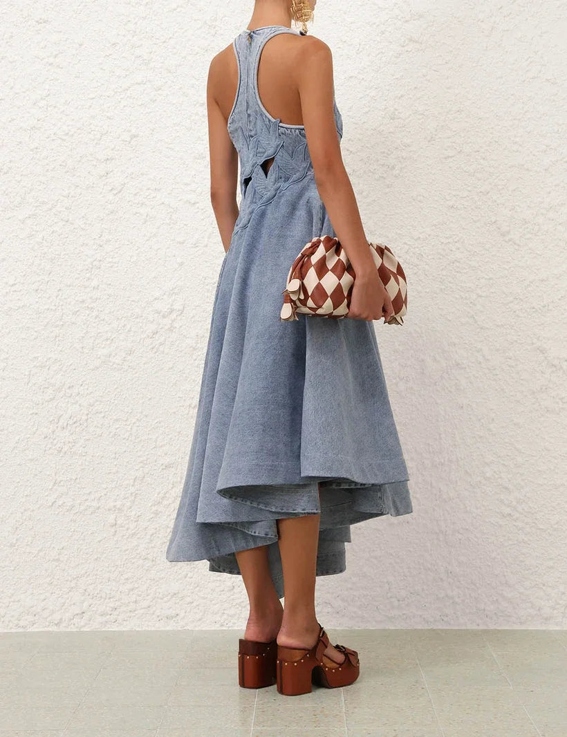Alchemy Denim Applique Dress