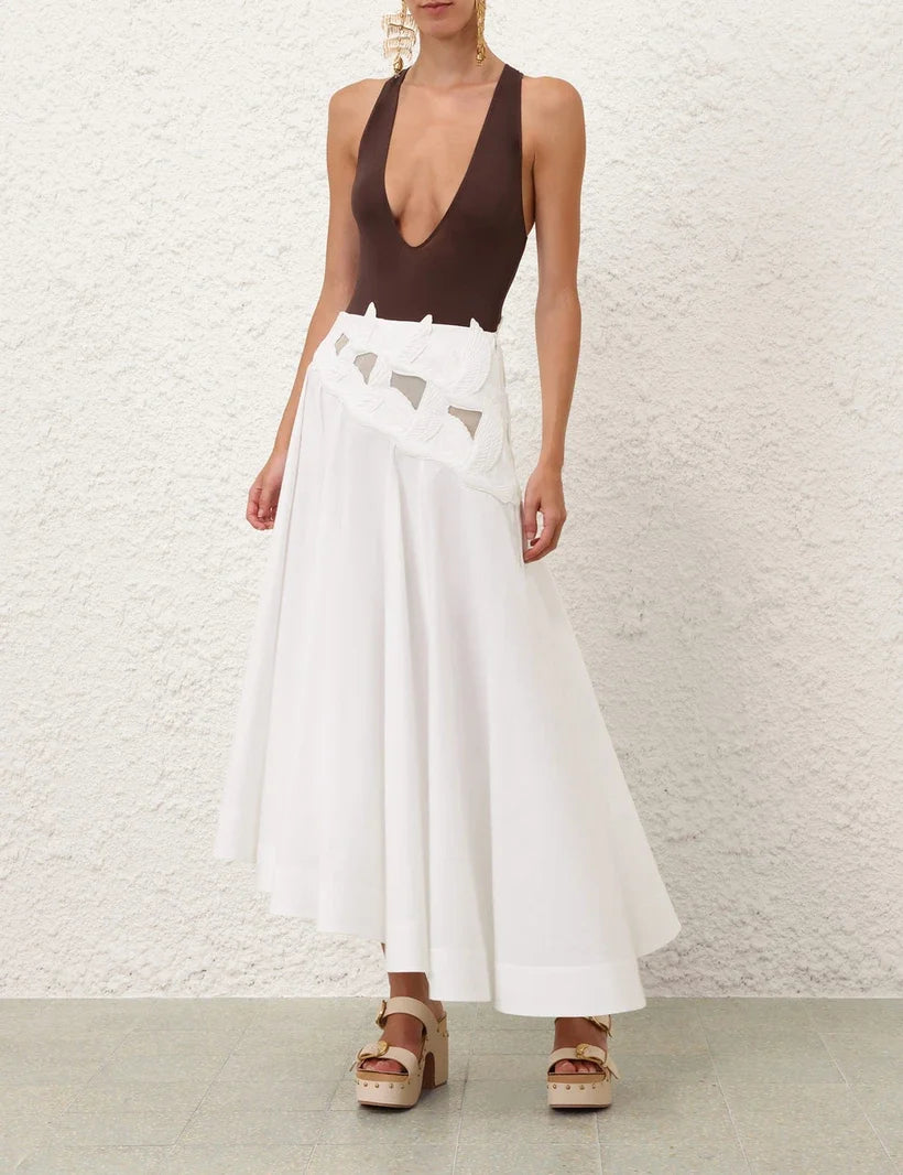 Luna Applique Maxi Skirt