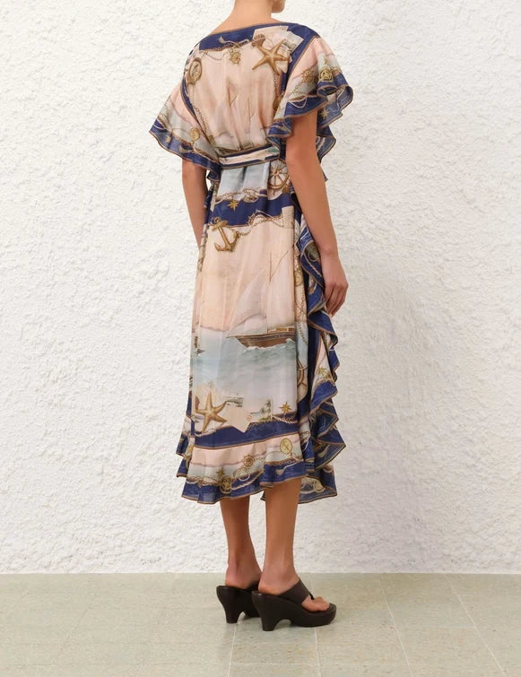 Scarborough Ruffle Midi Dress