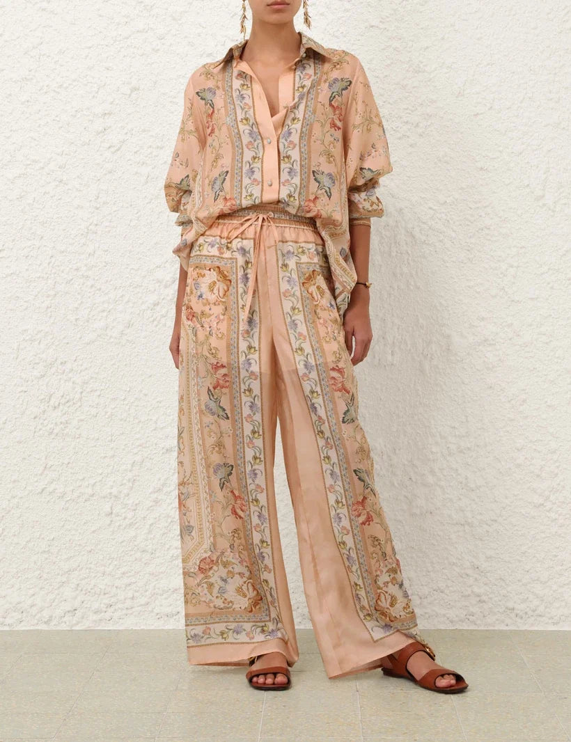 Roselight Relaxed Shirt & Blouse Set