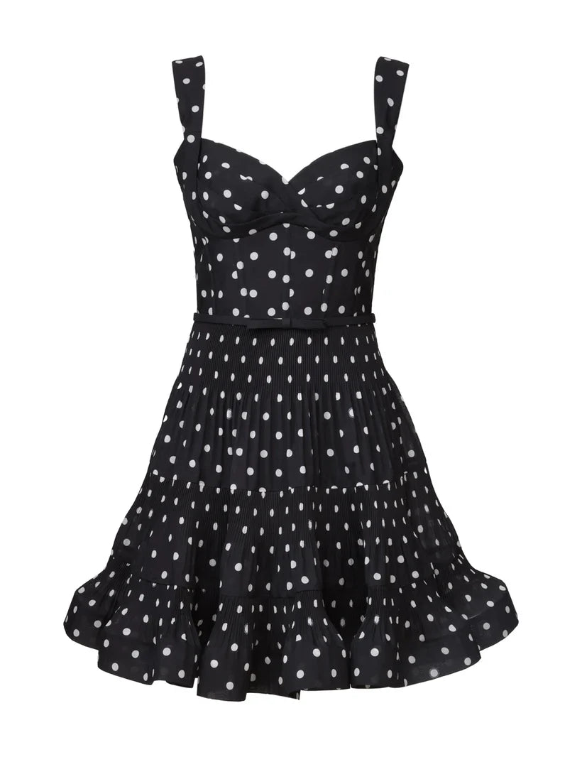 Pleated Draped Mini Dress